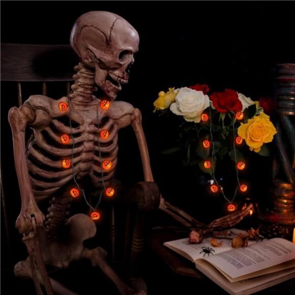 3 Pcs Halloween Light Up Necklace, 3 Modes Lights for Halloween Decoration - Picture 6 of 7